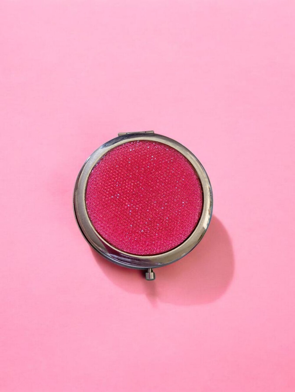 Bright Pink Compact Mirror-Small